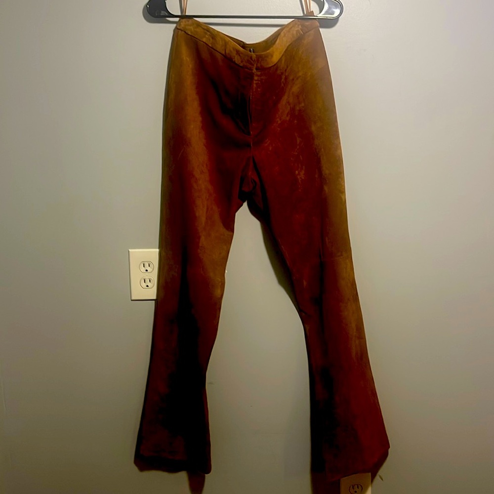 Vintage 100% Brown Leather Pants SzM